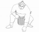 Sumo Pages Coloring Wrestler Ganryu Template Getcolorings Getdrawings sketch template