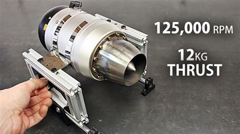 engineer builds  miniature turbojet rocket engine