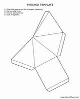 Printable Pyramid 3d Template Cut Shape Templates Worksheets Kids Cube Craft Printables Fold Glue Box Pyramids Color Paper Triangle Shapes sketch template