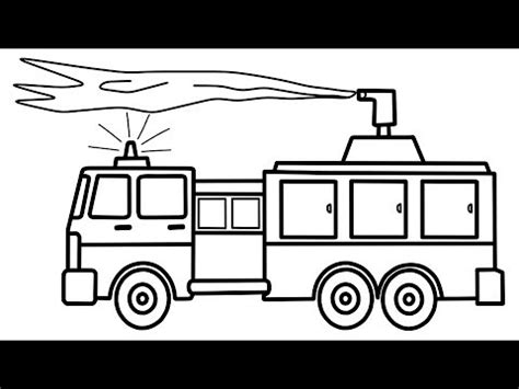 draw fire truck easy step  step jelly colors art youtube