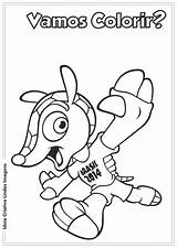 Mascote Fuleco Mundo Oficial sketch template