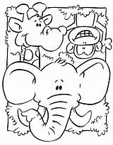 Wild Coloring Animal Pages Kids sketch template