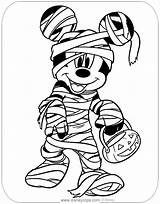 Halloween Coloring Mickey Disney Pages Mouse Mummy Disneyclips sketch template