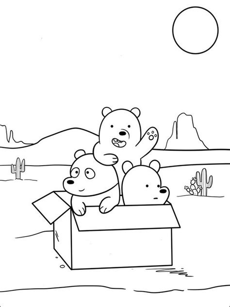 bare bears coloring pages