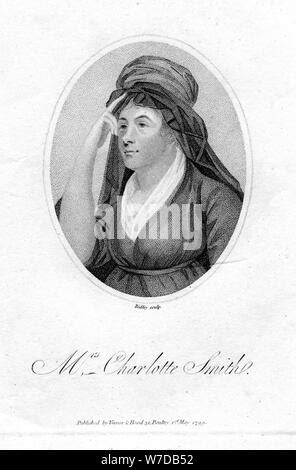 charlotte smith   english romantic poet  novelist stock