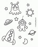 Coloring Space Pages Printable Kids Ufo Popular Easy Choose Board Coloringhome sketch template