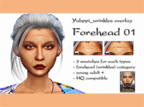 sims resource yabppiwrinkles overlayforehead