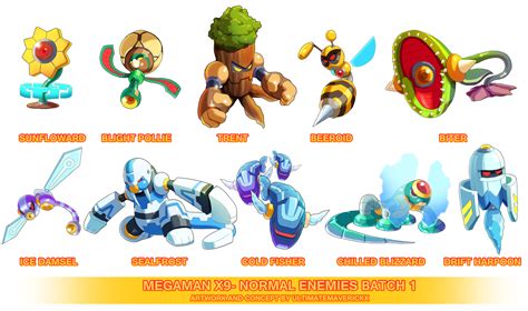 megaman  normal enemies batch  concept art books megaman  character design