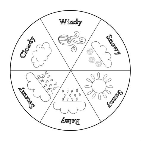 printable weather wheel preschool weather weather