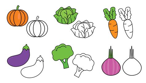 coloring page vegetables