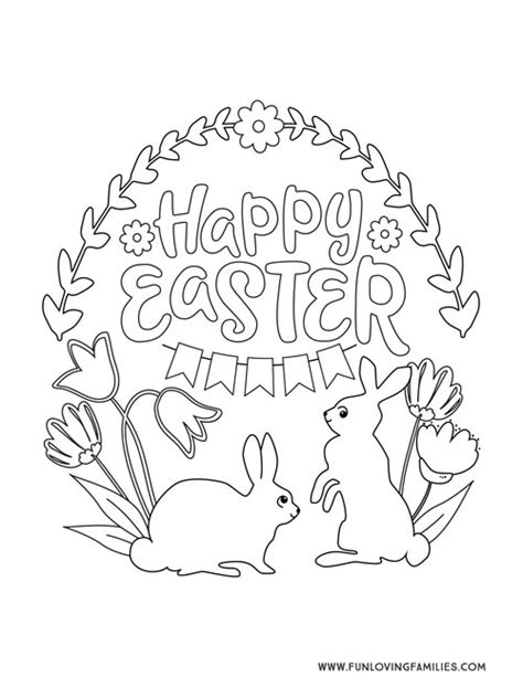 cute easter bunny coloring pages printable