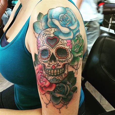 The 25 Best Skull Rose Tattoos Ideas On Pinterest Lower