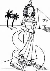 Egyptian Cleopatra Egitto Egypt Egypte Antico Gifgratis Coloriages Ton Codes Prend sketch template