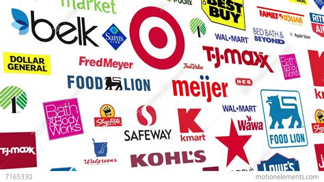 retail brands logo loop stock animation