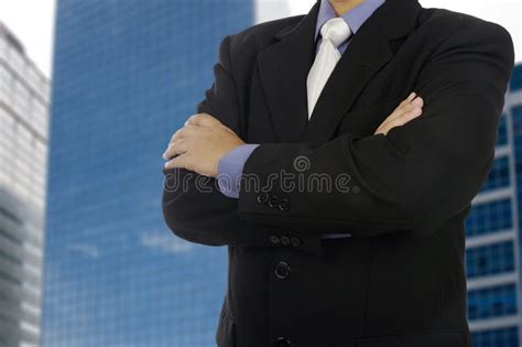confident folding hand gesture stock image image  gesture male