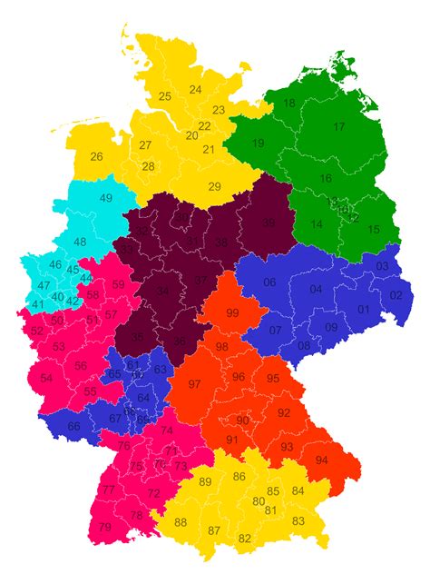 postleitzahlen karte deutschland