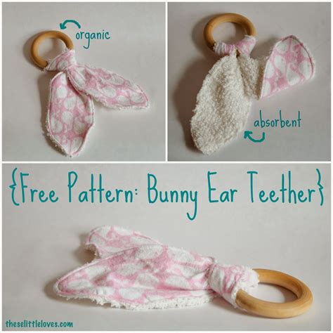 pattern washable bunny ear teether toy theselittleloves gifting