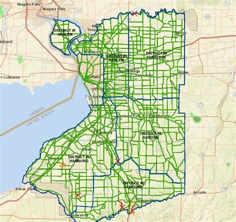 erie county  interactive map  show current road closures  storm