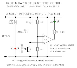 sensors detectors  alarm circuit diagram infrared light photo detector circuit