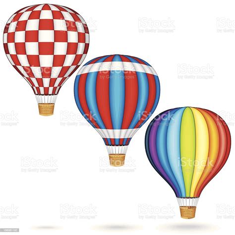 Colored Hot Air Balloons Stock Illustration Download Image Now Istock