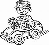 Coloring Car Toy Driving Pages Boy Glassess Garfield Freddy Color Getdrawings Getcolorings sketch template