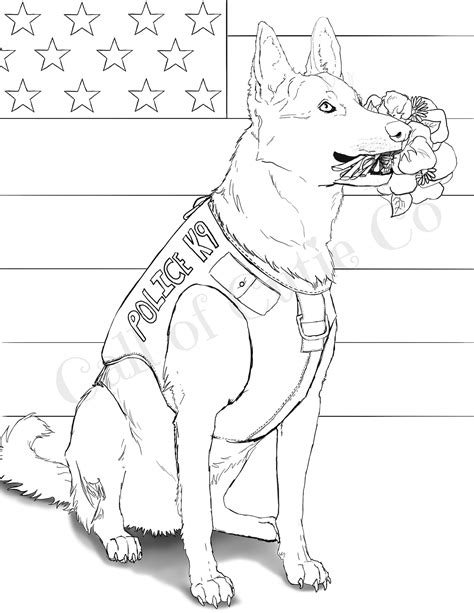 police dog coloring sheet coloring pages