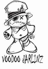 Voodoo Doll Coloring Tattoo Drawings Dolls Drawing Vodoo Pages Deviantart Creepy Cartoon Template sketch template