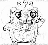 Panda Confused Ugly Outlined Clipart Cartoon Cory Thoman Coloring Vector 2021 sketch template