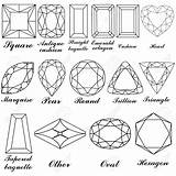 Drawing Diamond Line Jewel Shapes Faceted Jewelry Stone Shape Drawings Gem Names Tattoo 9d Illustration Their Choose Board Vector Clipart sketch template