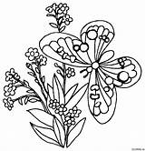 Coloring Pages Butterfly Butterflies Flowers Flower Colouring Para Pintar Como sketch template