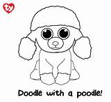 Beanie Boo Poodle Powerpost sketch template