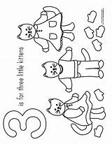 Coloring Kittens Little Three Pages Printable Clipart Activities Popular Library Coloringhome Related sketch template