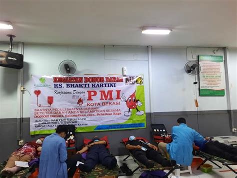 Pelaksanaan Kegiatan Donor Darah Dengan Pmi Kota Bekasi Rs Bhakti Kartini