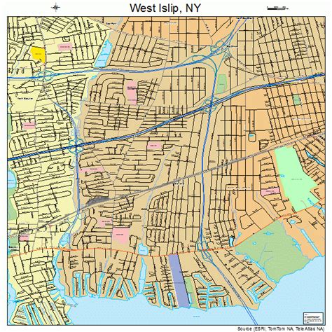 west islip  york street map