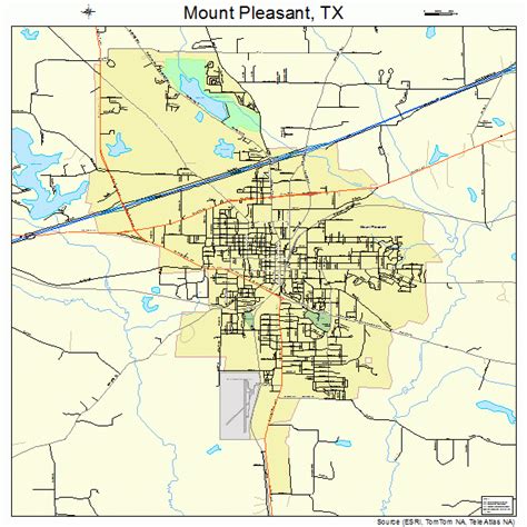 mount pleasant texas street map