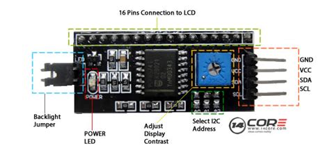 wiring ic module   lcd  sclsda corecom