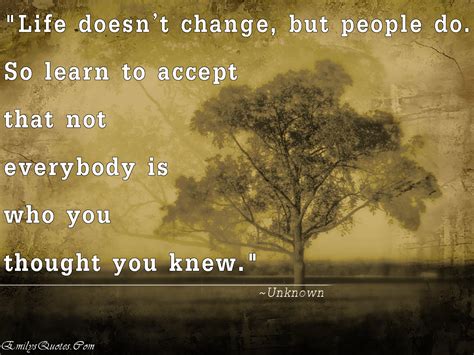 life doesnt change  people   learn  accept