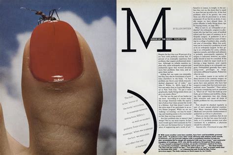 mirror of the body your feet vogue april 1982
