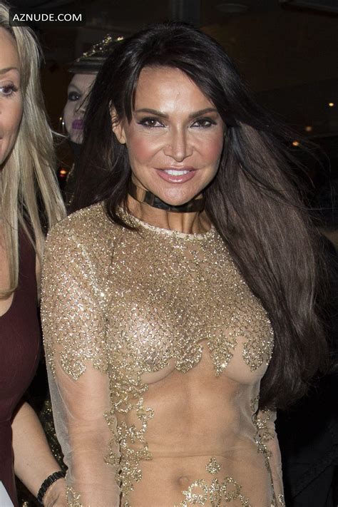 Lizzie Cundy Exposes Her Nipples In A Golden Dress In London Aznude