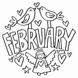 February Coloring Pages Kids Cartoon Preview sketch template