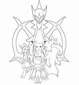Pokemon Drawing Team Lineart Arceus Remake Deviantart Drawings Group Sketch Fan sketch template