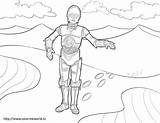 Coloring Pages C3po Wars Star Force Awakens 3po Getcolorings Printable sketch template