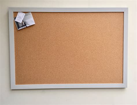 giant pin board  large cork notice board  grey frame painted  pavilion gray  plain