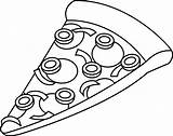 Pizza Pepperoni Clipart Clipartpanda Outline Slice Terms sketch template