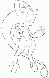 Mewtwo Pokemon Appendage Grows Curled However Tip sketch template