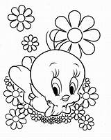 Tweety Colorir Frajola Deitado Tunes Looney Coloriage Imprimir Desenhospracolorir sketch template