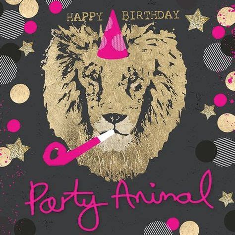 party animal lion birthday card grappige verjaardagswensen