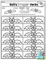 Verbs Tense Irregular Past Verb Activities Grammar Present Teaching Read English Grade Write Right Bat Kids Language Wing Speech Therapy sketch template