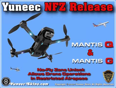 yuneec  fly zone release nfz mantis