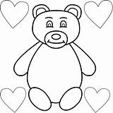 Bear Coloring Teddy Pages Heart Mother Printable Kids Color Print Valentine Hearts Animals Cute Bears Mothers Valentines Bigactivities Happy Four sketch template
